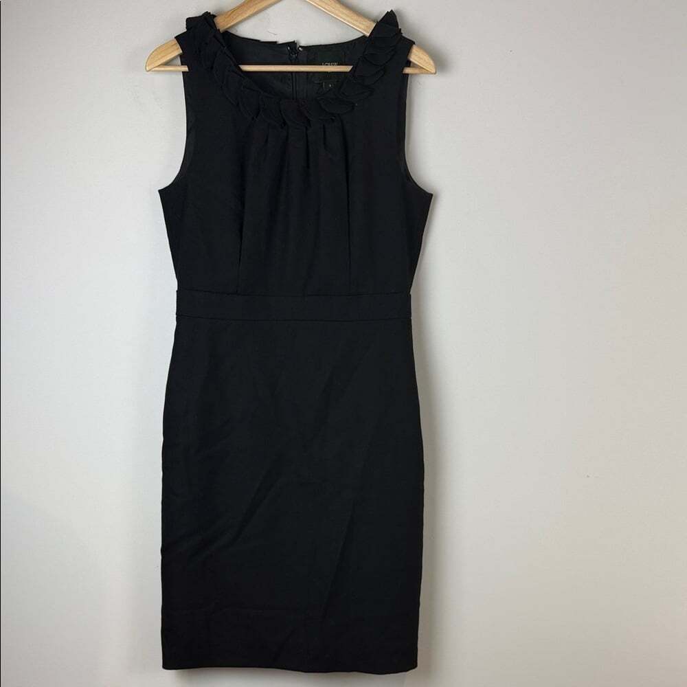 J.Crew Factory Leigh Suiting Dress Black Size 8
